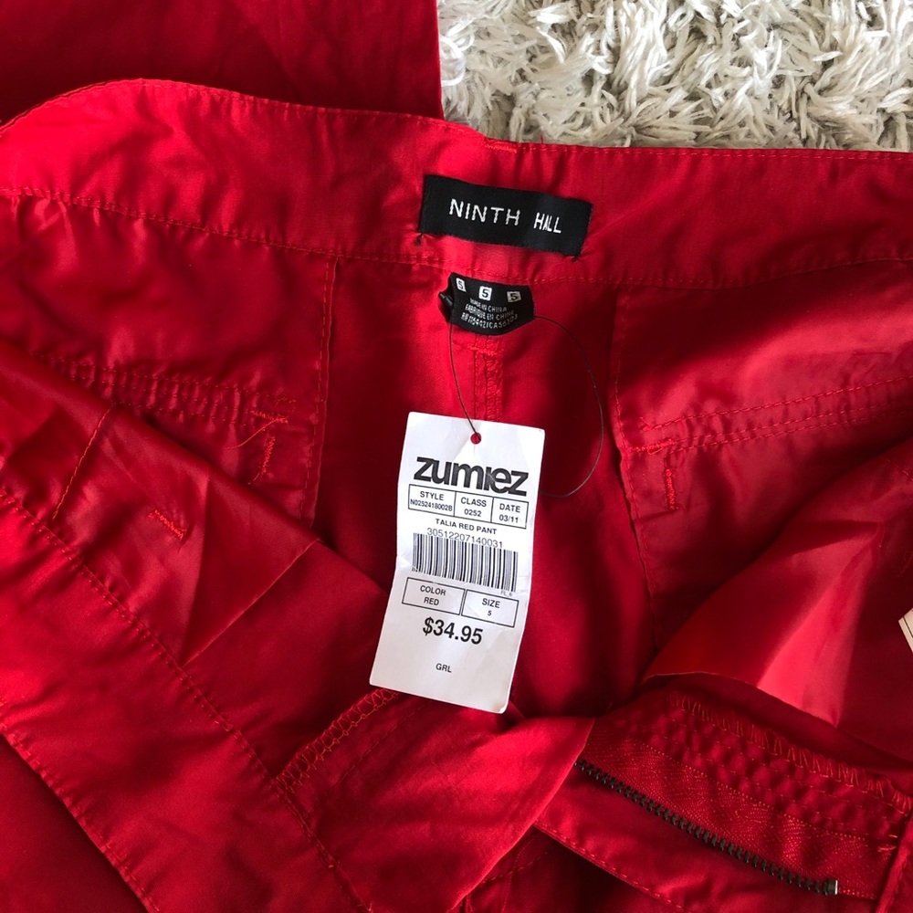 Red cargo pants size 5